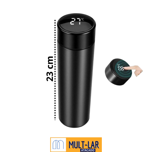GARRAFA TERMICA 500ML C/ TERMOMETRO KAP-040