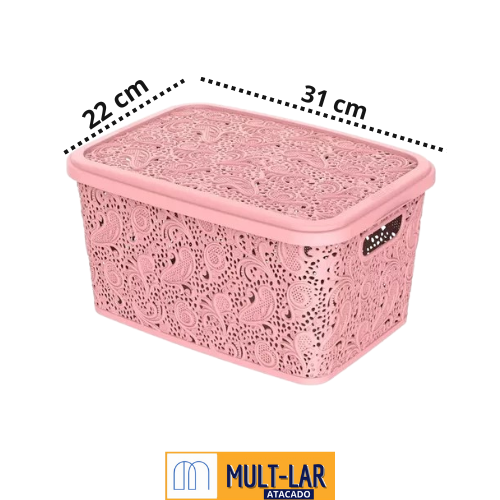 CESTO ORG. 10L R FLORAL PP ROSA 0611