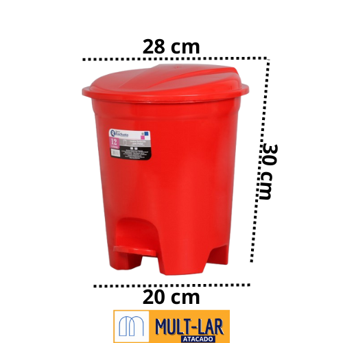 LIXEIRA REDONDA C/ PEDAL 12 LTS 3044