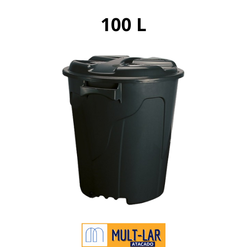 CESTO FECHADO C/ TAMPA 100LTS 9106ECO