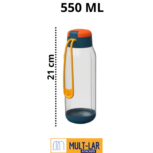 GARRAFA ULTRA PET 550ML CORES SORTIDAS 1122