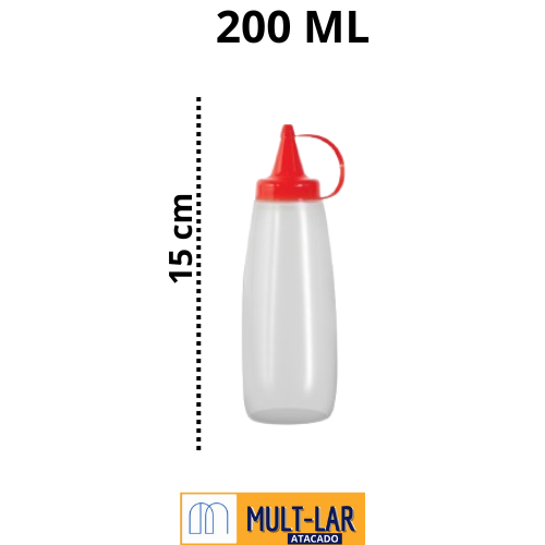 BISNAGA FLEXIVEL 200ML TAMPA VERMELHA 1008