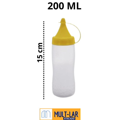 BISNAGA FLEXIVEL 200ML TAMPA AMARELA 1009