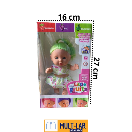 BONECA COLEÇÃO LITTLE FRUTTS MAÇA VERDE 008