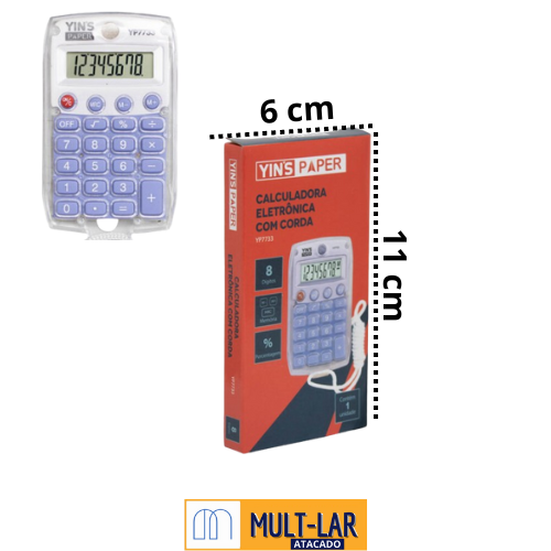 CALCULADORA DE BOLSO C/ CORDAO  YP7733