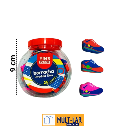 BORRACHA DIVERTIDA TENIS POTE C/25 YP8214