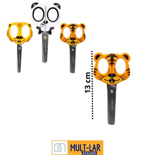 TESOURA ESCOLAR ANIMAL YP8250