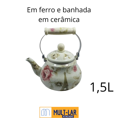 CHALEIRA ESMALTADA 1,5L RJF2007