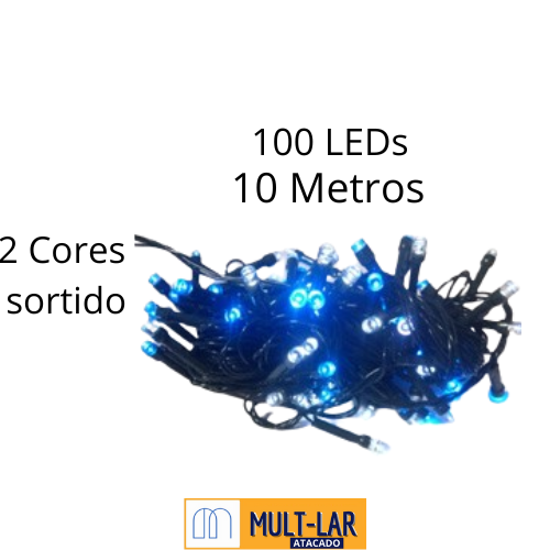 PISCA CORDAO LED 2 CORES 100L 10MT 18249