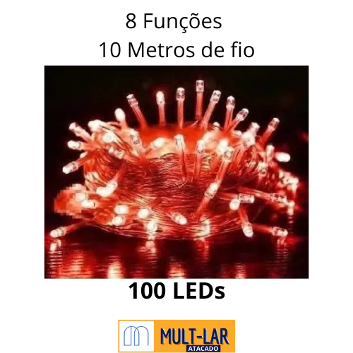 PISCA LED VERMELHO 100L 10MT 15074