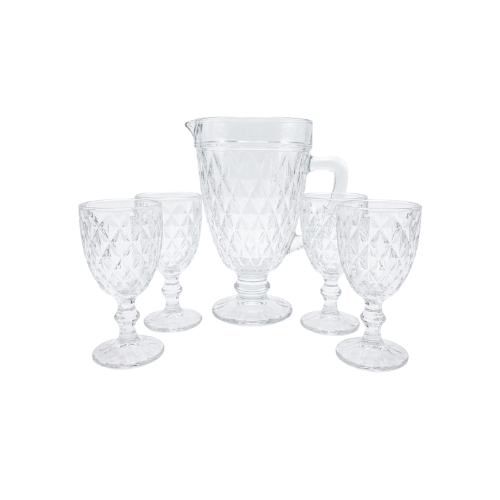 JG JARRA E TAÇAS DIAMANTE C/5 PÇS 16856