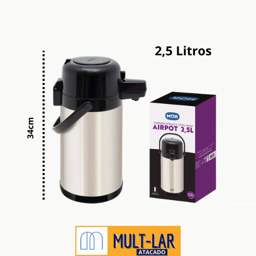 GARRAFA TERMICA INOX 2,5L MOR
