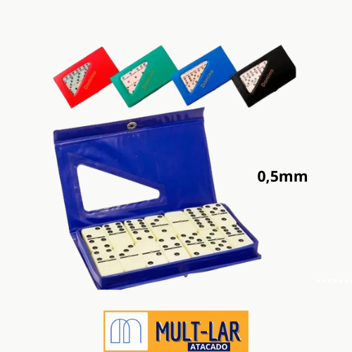 JG DOMINO PONTOS PRETOS 28PÇS 5MM WX4081