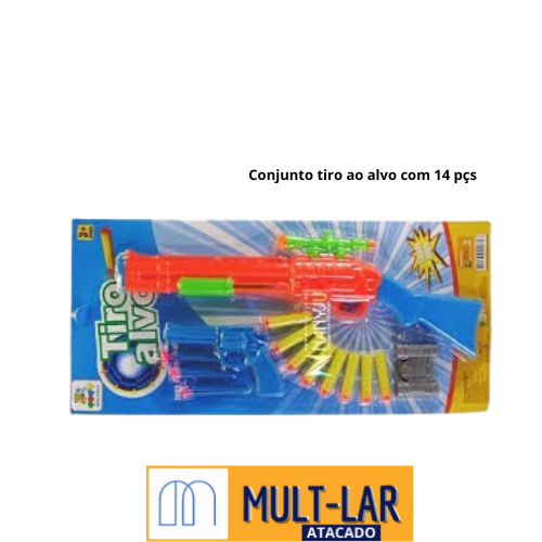 PISTOLA LANÇA DARDO TIRO AO ALVO 51CM JR0017