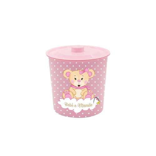 LIXEIRA REDONDA 3L ROSA BM2063