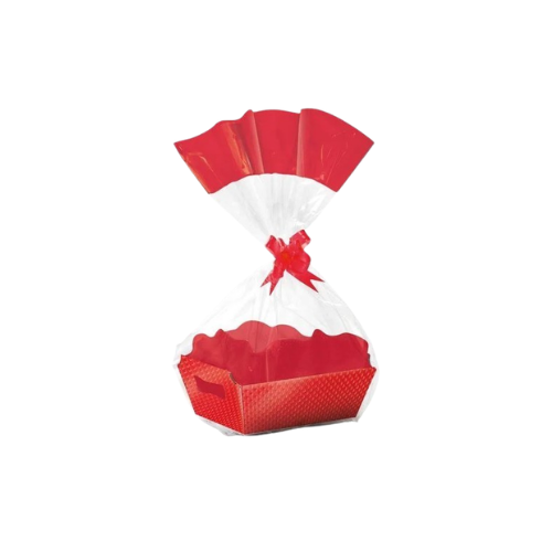 KIT CESTA CRISTALINO VERMELHO M 22X15X9 262356-AC