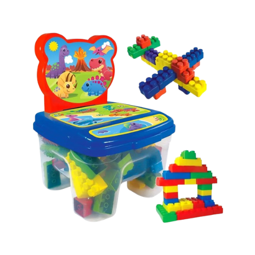 CADEIRA BLOCOS 24PÇS DINOS 299D
