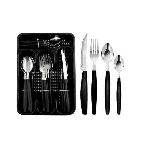 KIT TALHER CANADA 24PÇS PRETO 7848