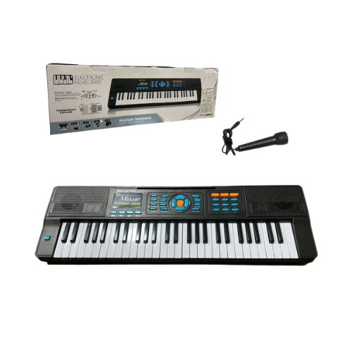 TECLADO ELETRONICO INFANTIL 77CM C/ MICROFONE FU3696