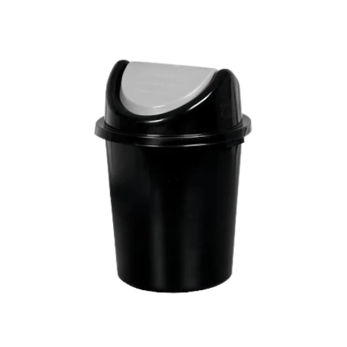 CESTO FECHADO PRETO COM TAMPA BASCULANTE 53L 1920