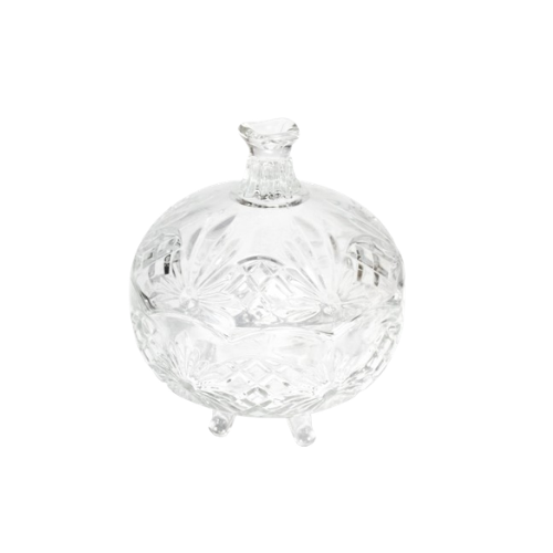 BOMBONIERE DE VIDRO ROZANA 390ML 13385