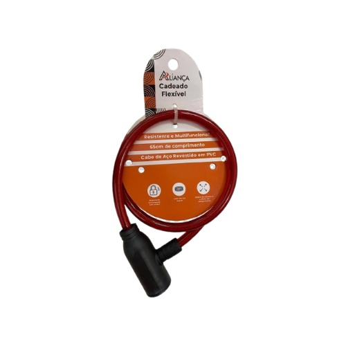 CADEADO PARA BICICLETA 8MM 65CM AX15482-A