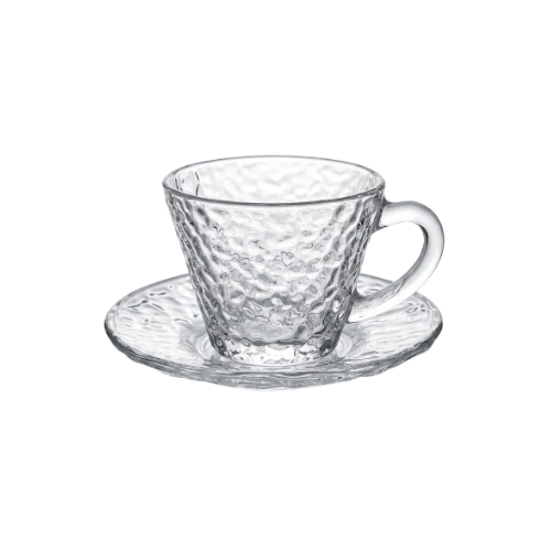 CONJ. 4 XICARA CAFE COM PIRES VIDRO ABAZZIA 90ML WG22107