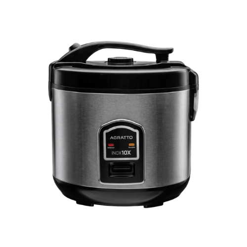 PANELA ELETRICA ARROZ INOX AGRATTO C/ VISOR VIDRO 10X