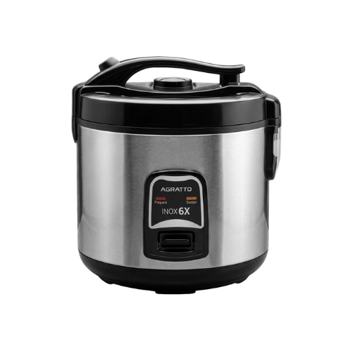 PANELA ELETRICA ARROZ INOX C/ VISOR VIDRO AGRATTO 6X