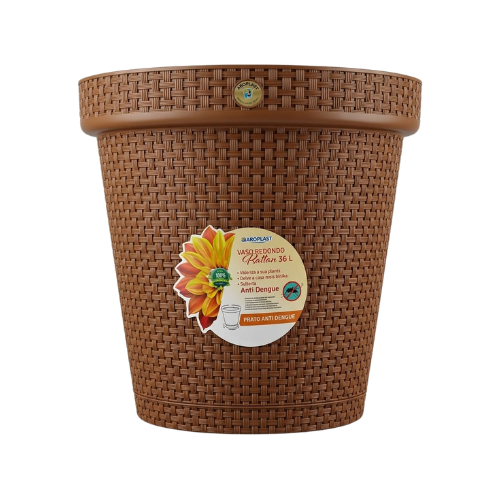 VASO RED. RATTAN TERRACOTA 36LT 25825
