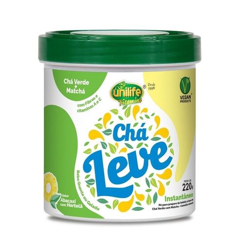 Chá Leve - Sabor Abacaxi com Hortelã - 220g