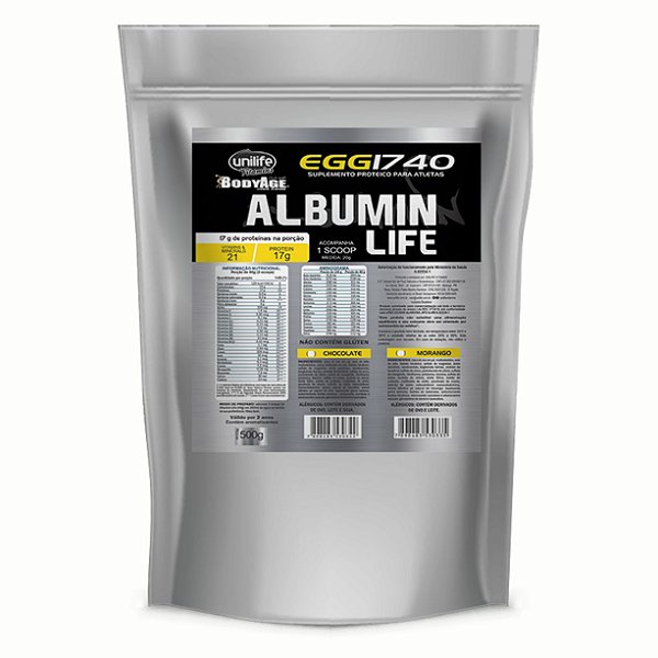 Albumin Life - Sabor Morango - 500g