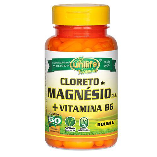 Cloreto de Magnésio P.A + Vitamina B6 - 60 cápsulas