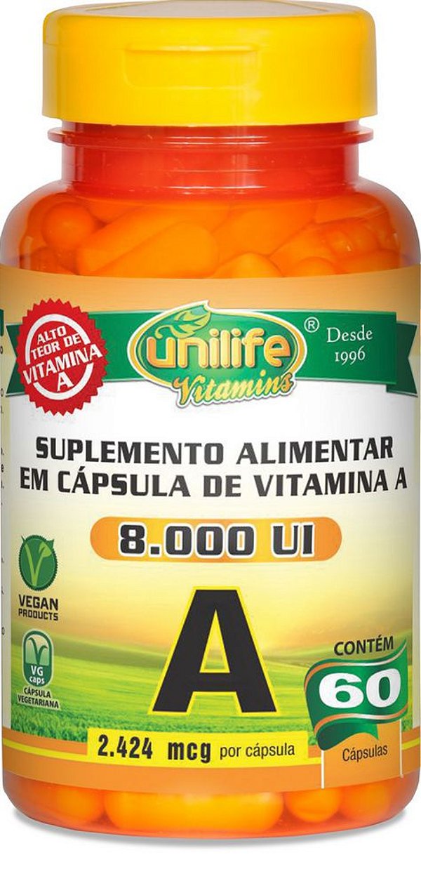 Vitamina A - Retinol - 60 cápsulas