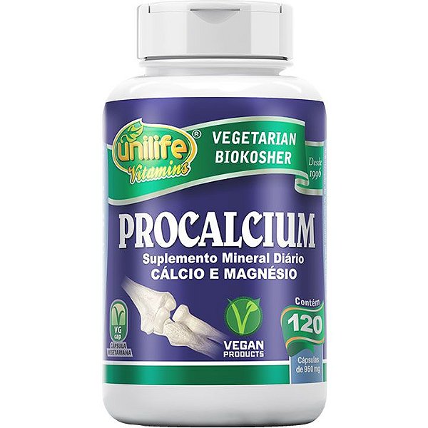 Procalcium - cálcio e magnésio - 120 cápsulas