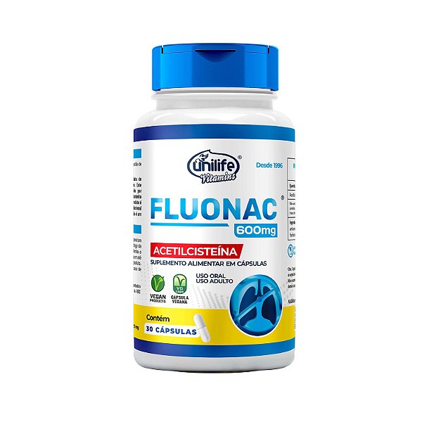 Fluonac - Acetilcisteína 30 cápsulas 600 mg