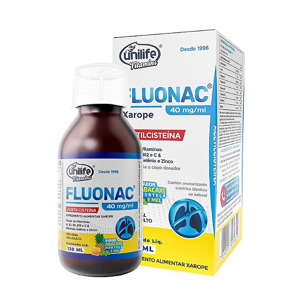 Fluonac - Acetilcisteína Xarope 120 ml