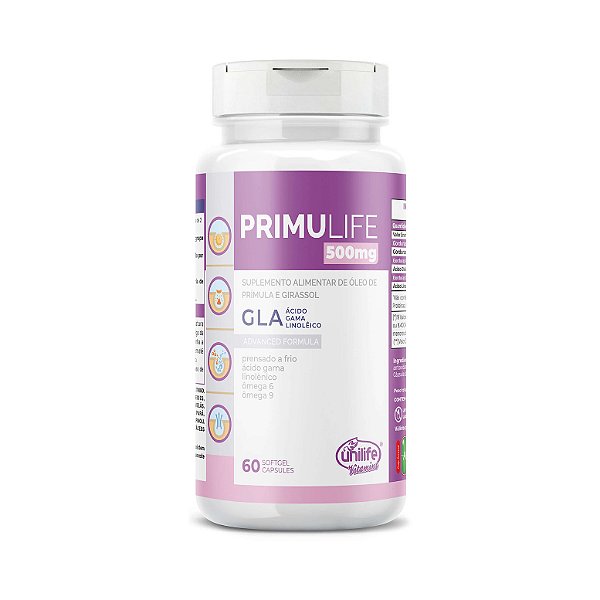 PrimuLife GLA - Óleo de Prímula e Girassol em cápsulas 500 mg