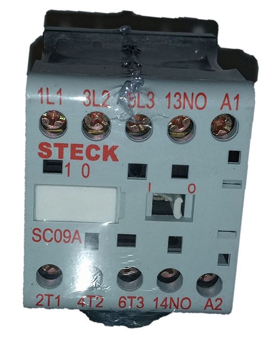 STECK SC06A10M30 – Mini Contator 6A 3P NA + 1NA Auxiliar 220V 50/60Hz