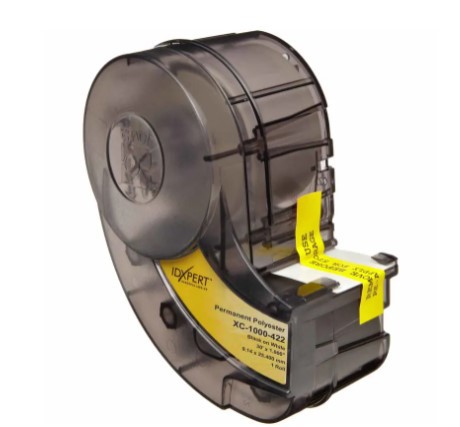 BRADY XC-1000-422 – Etiqueta Poliéster Alta Adesão 25mm x 9m para IDXPERT | Preto sobre Branco
