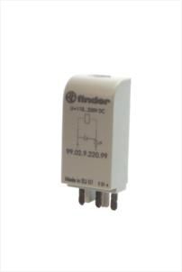 FINDER Módulo LED + Diodo 9902922099 110–220VDC p/ Sinalização