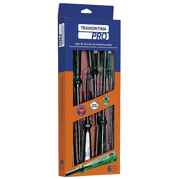Tramontina Pro – Jogo de Chaves de Fenda/Phillips VDE 1000V