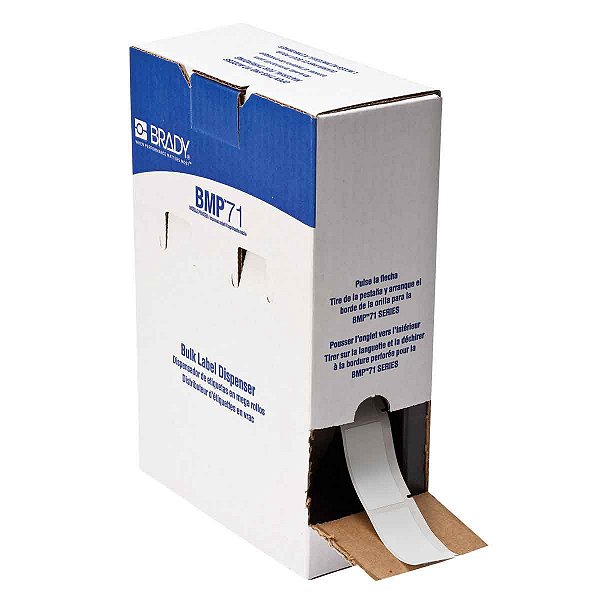 BRADY Etiqueta BM71-21-427 - 25,4x63,5mm Vinil Laminado - Caixa com 1000 etiquetas