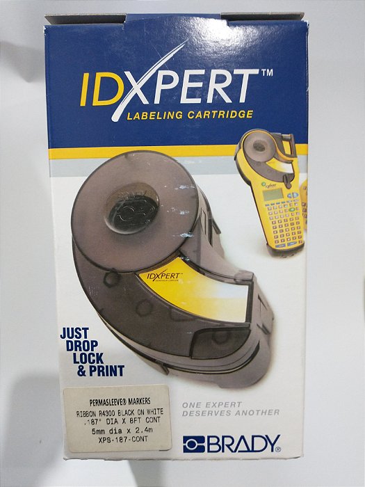 BRADY XPS-187-CONT – Tubo Termocontrátil Branco Ø4,75mm para Impressora IDXPERT | PermaSleeve