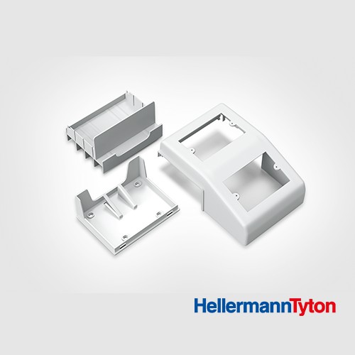 HELLERMANN SCSDU - Caixa de Derivação Universal para Encaixe de 2 Espelhos 4x2