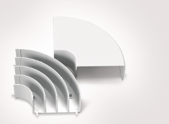 HELLERMANN FDCP – Curva 90° com Tampa e Separador para Unicanal | Sistema Unicanal