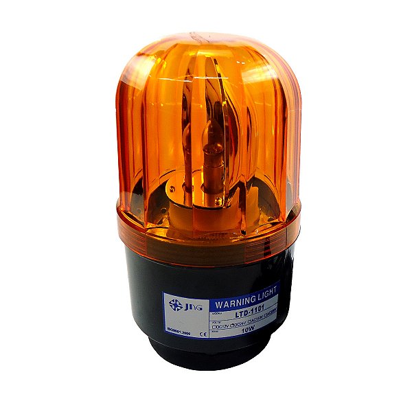 JNG LTE-1101 AM – Sinaleiro Giratório Âmbar com Base Imantada 220VCA