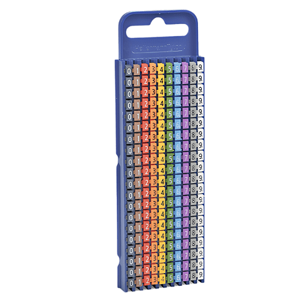 Hellermann W2 0-9 Code Cor - Marcador Colorido 1.5-2.5mm² Cartela com 200 unidades