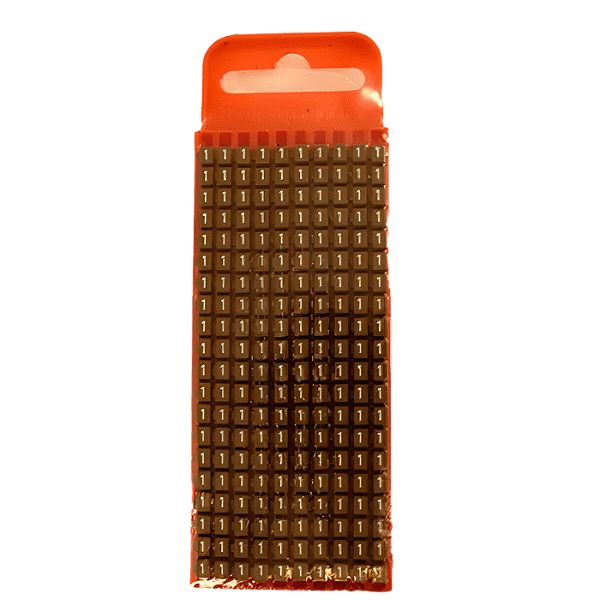 Hellermann W1 1 MR - Marcador Marrom 0.5-1.5 mm², Cartela com 200 unidades
