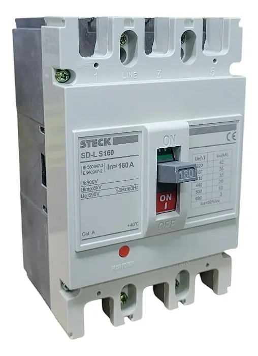 STECK SDLS160 – Disjuntor Caixa Moldada 3P 160A 690V